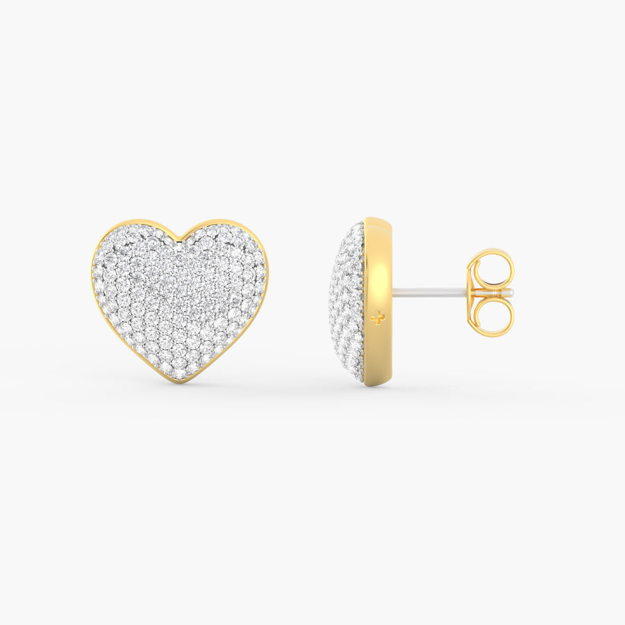 Two-Tone Lover Studs in Gold