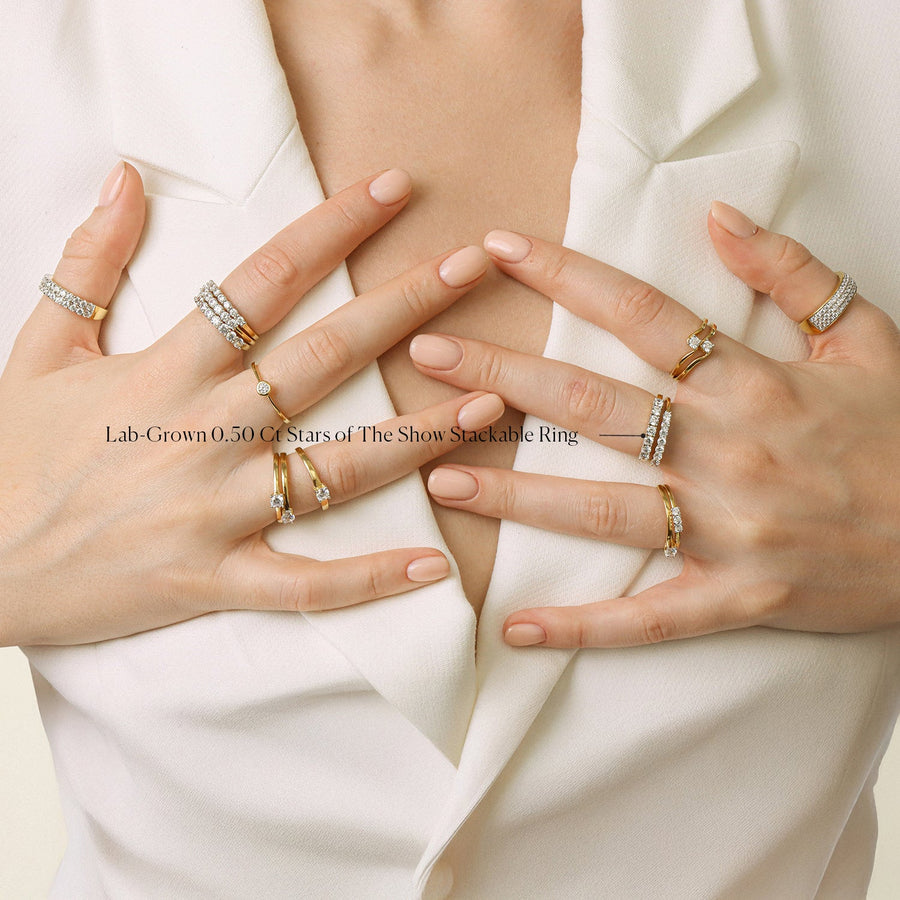 Lab-Grown 0.50 Ct Stars of The Show Stackable Ring