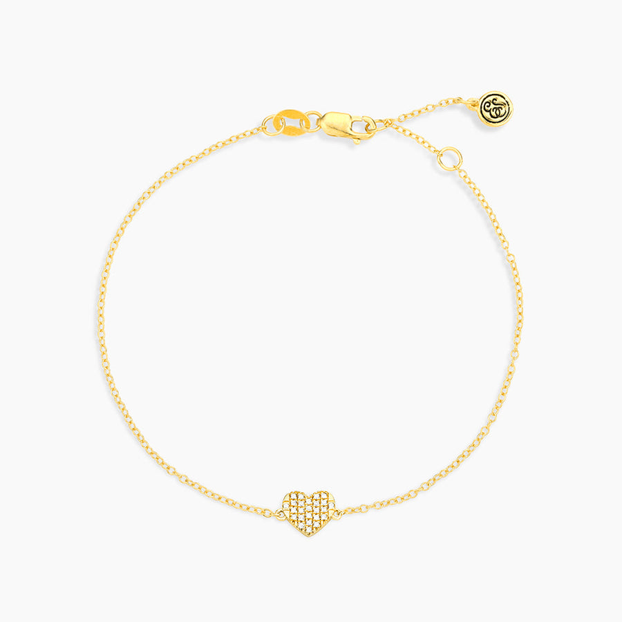 14kt Gold All Heart Chain Bracelet