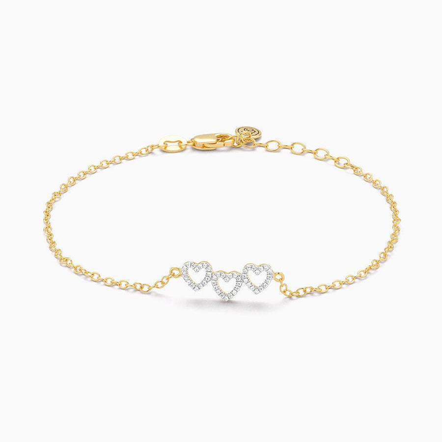 bracelet with 3 hearts 