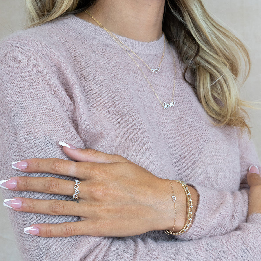 Petite Heart Chain Bracelet