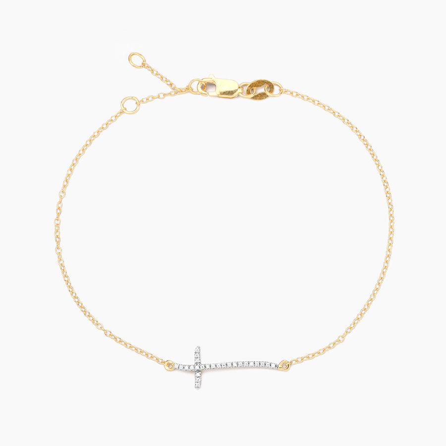 14kt Gold Criss Cross Chain Bracelet