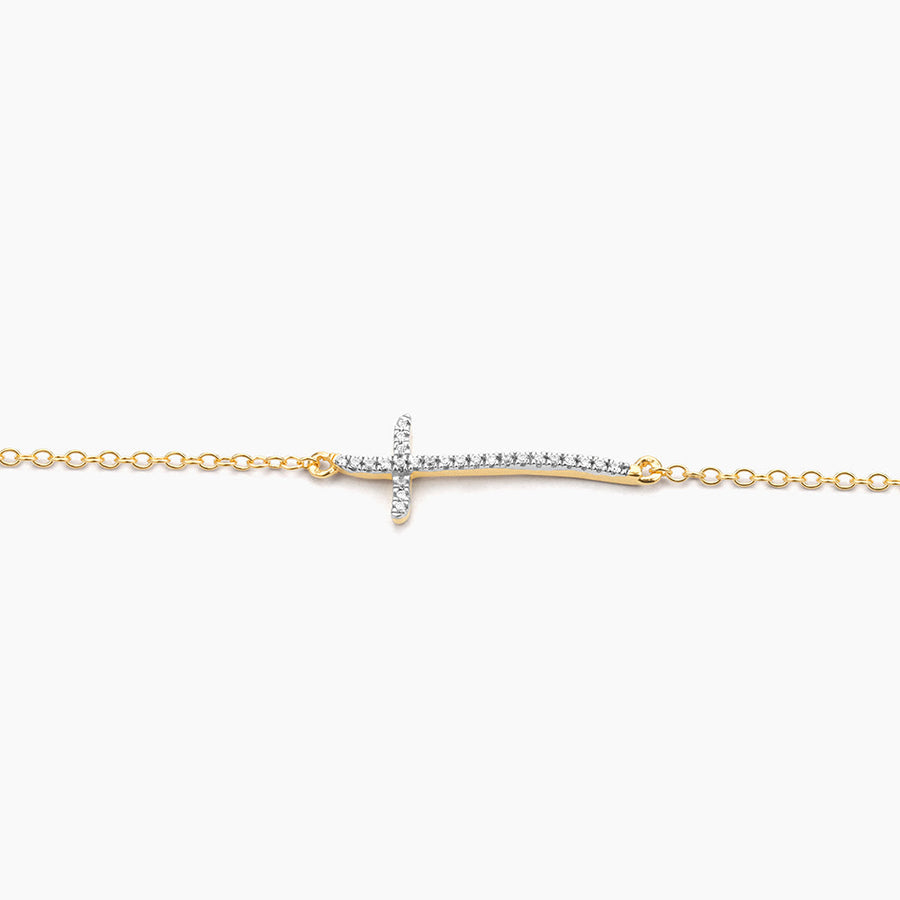14kt Gold Criss Cross Chain Bracelet