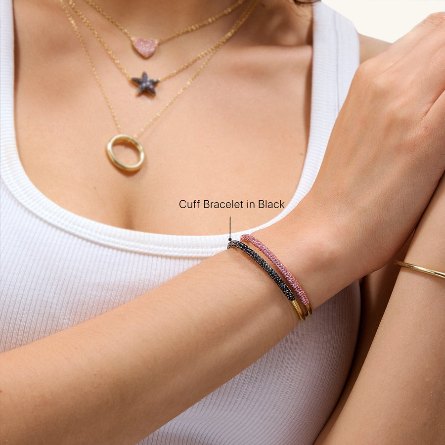 Hello Ella Cuff Bracelet in Black