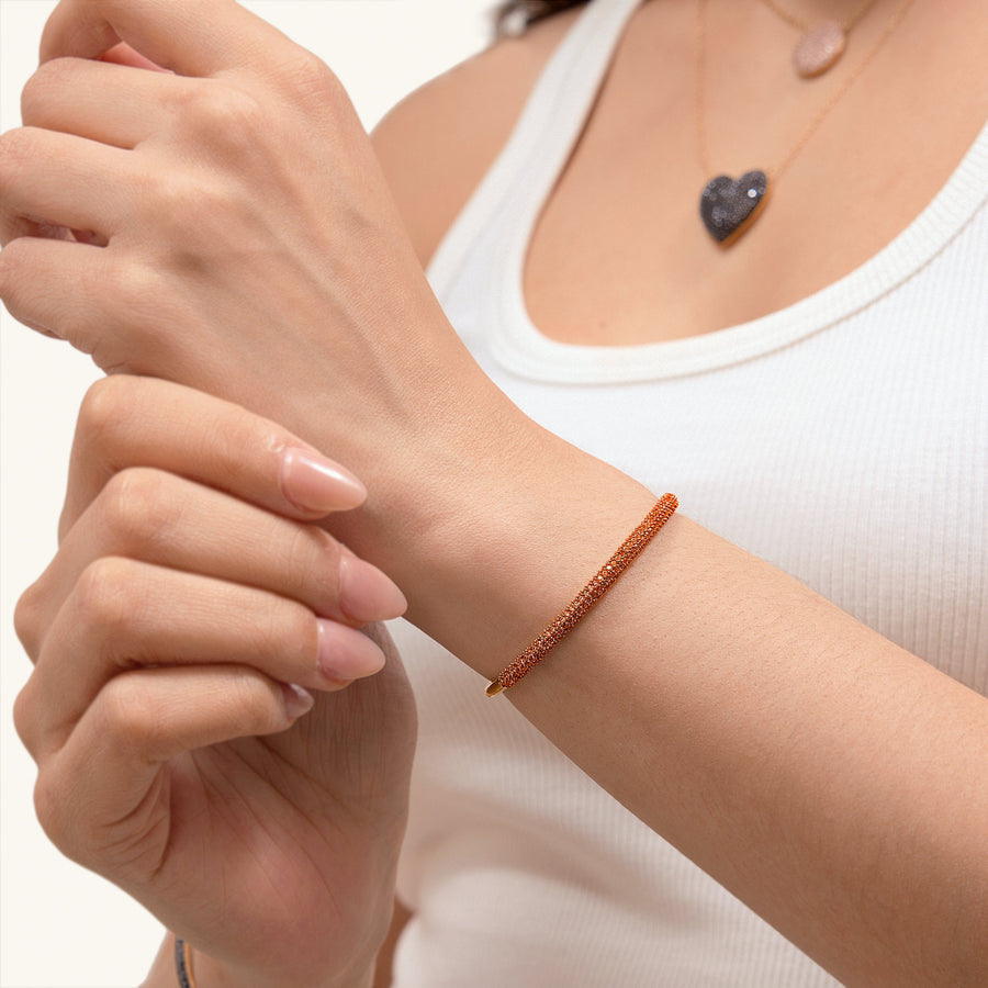 Hello Ella Cuff Bracelet in Orange