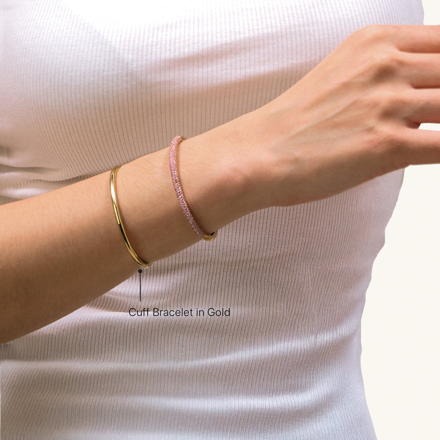 Hello Ella Cuff Bracelet in Gold