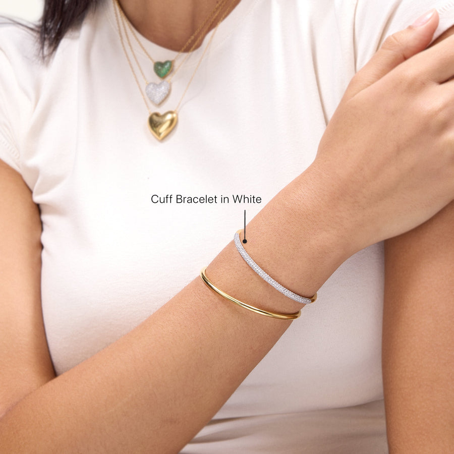 Hello Ella Cuff Bracelet in White