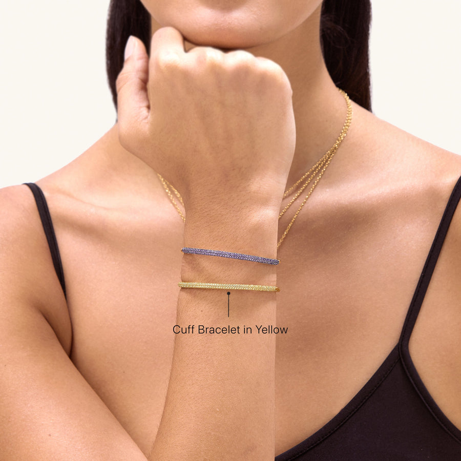 Hello Ella Cuff Bracelet in Yellow