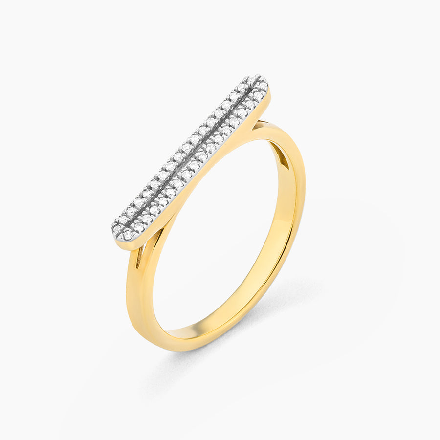 Double Stack Diamond Bar Statement Ring