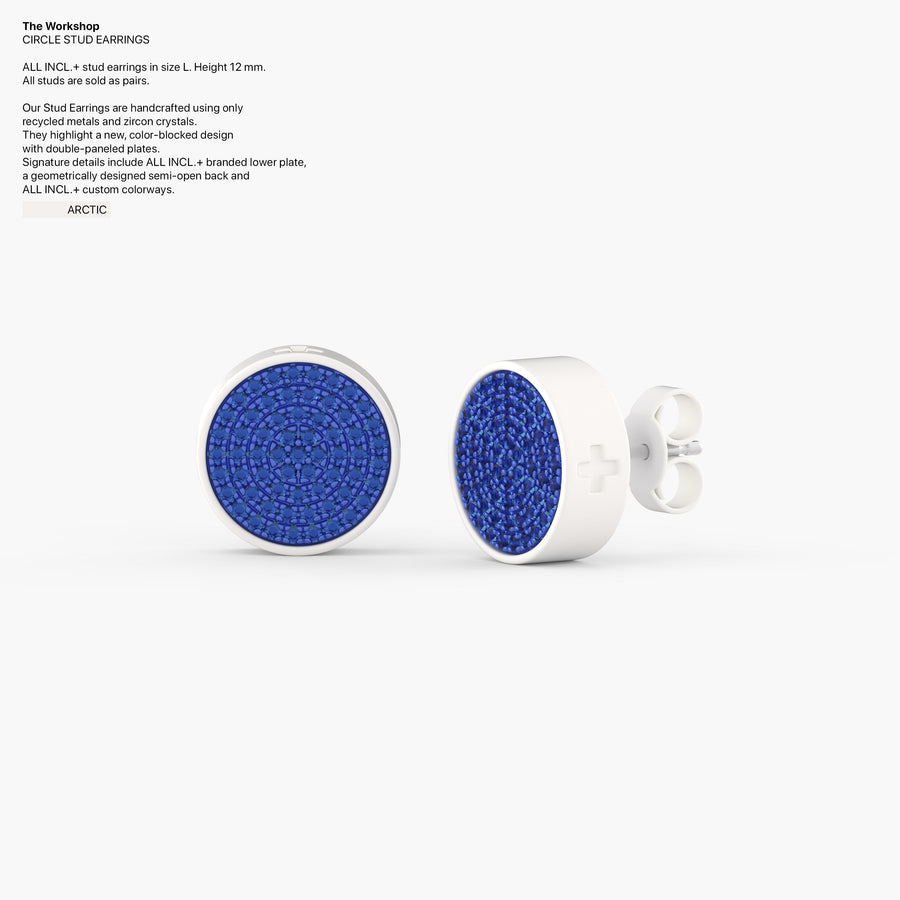 Circle Studs Earrings in Arctic