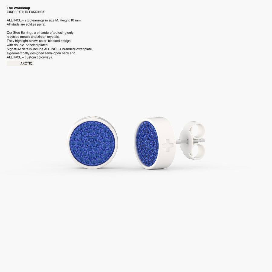 Circle Studs Earrings in Arctic