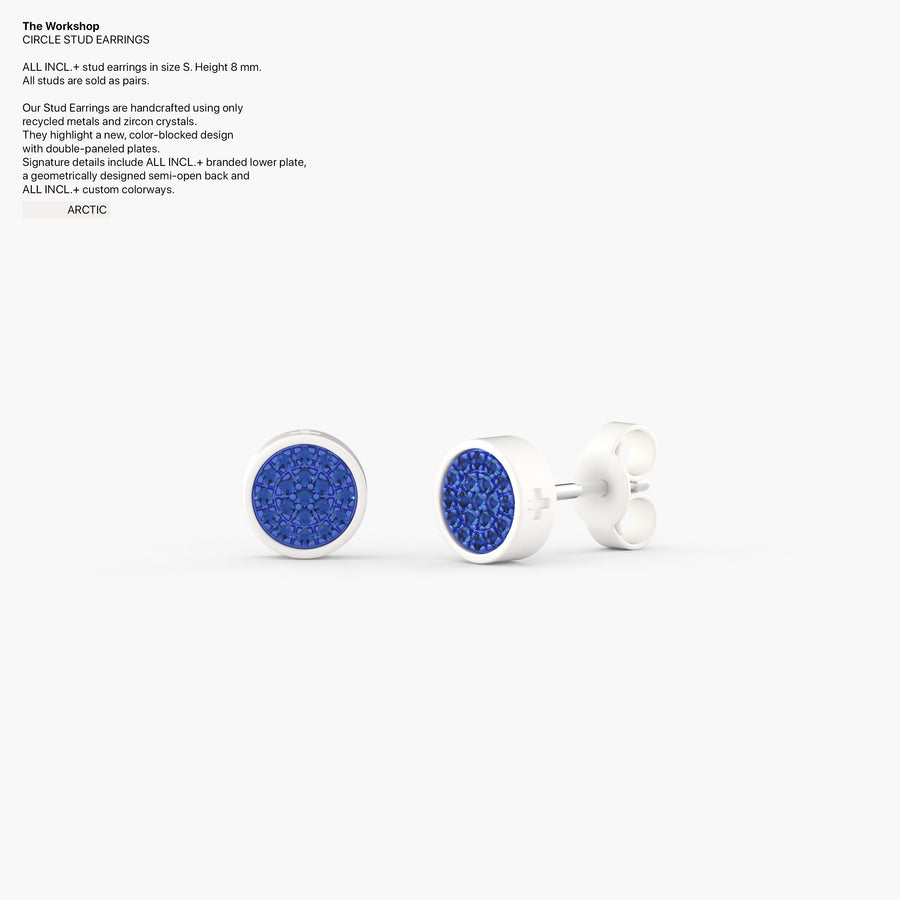 Circle Studs Earrings in Arctic