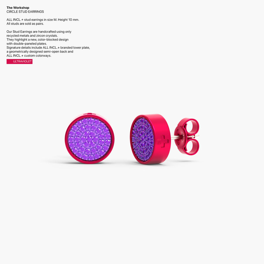 Circle Studs Earrings in Ultraviolet