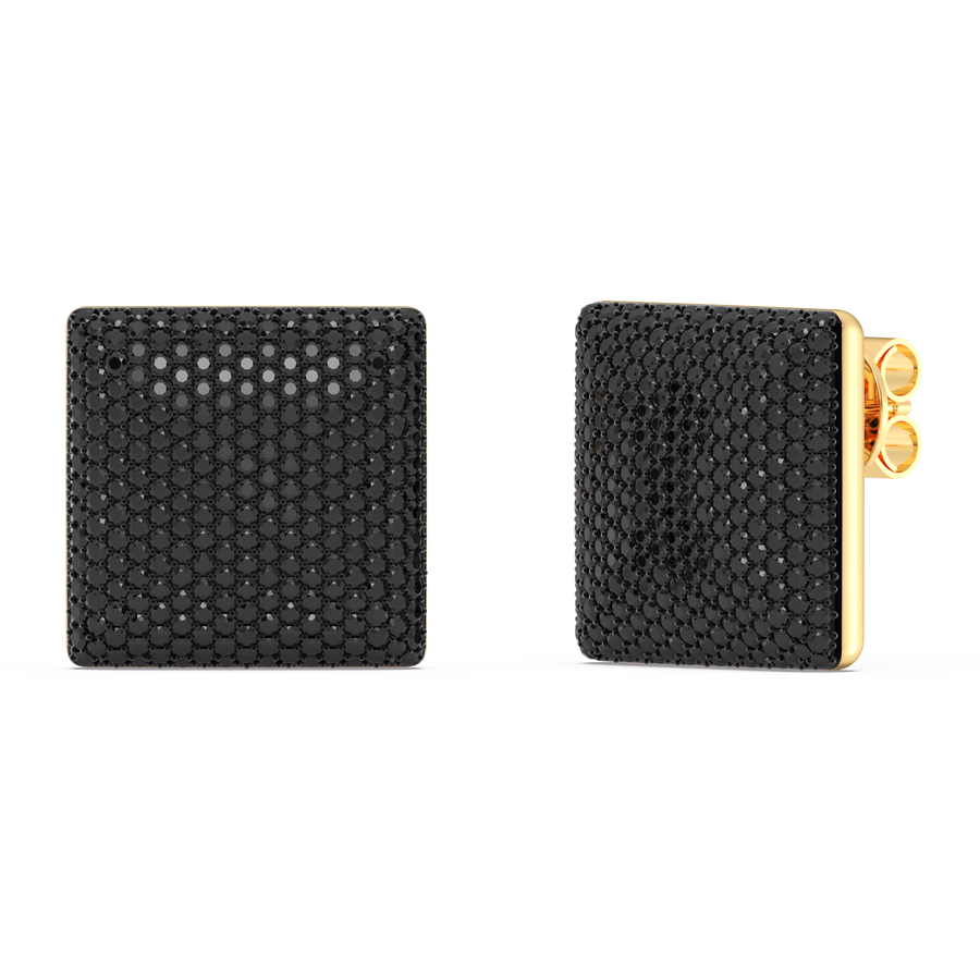Hello Ella Cube Studs in Black