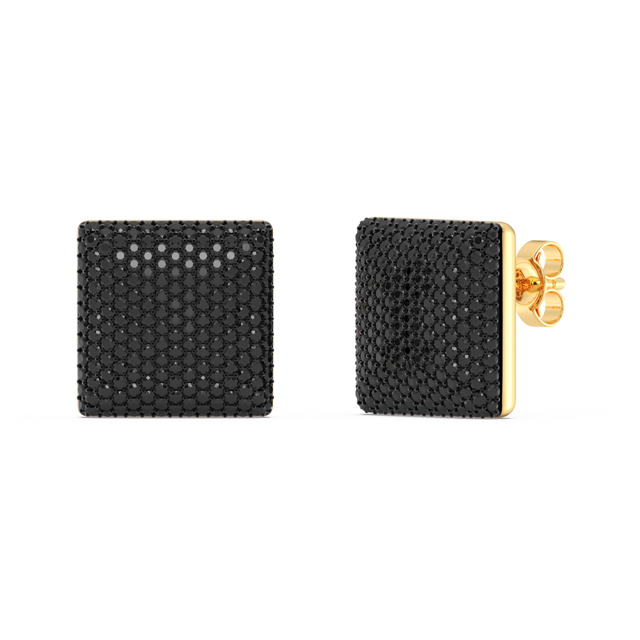Hello Ella Cube Studs in Black