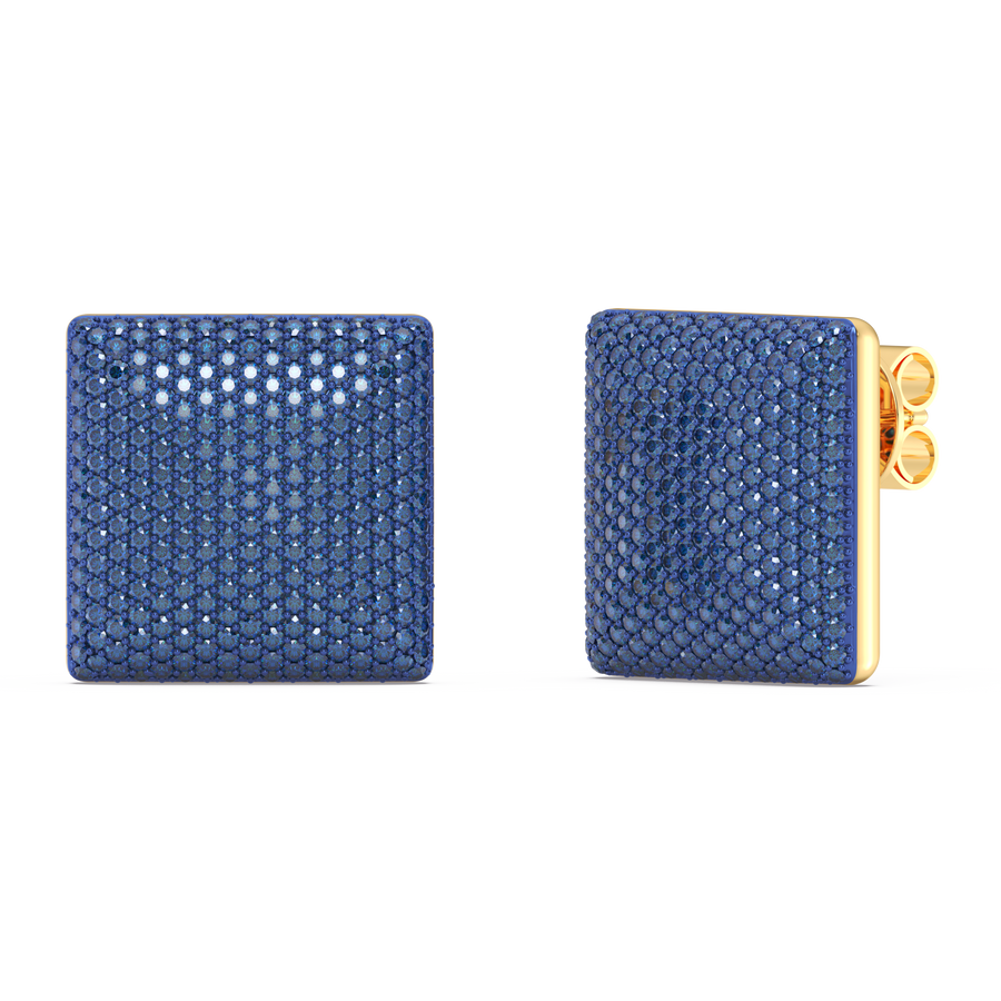 Hello Ella Cube Studs in Blue