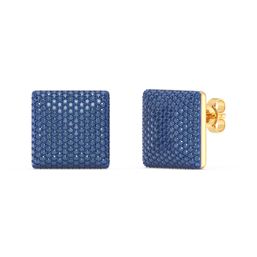 Hello Ella Cube Studs in Blue