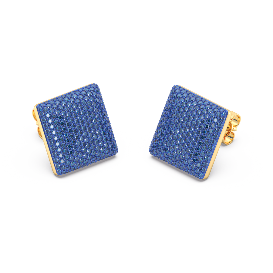 Hello Ella Cube Studs in Blue