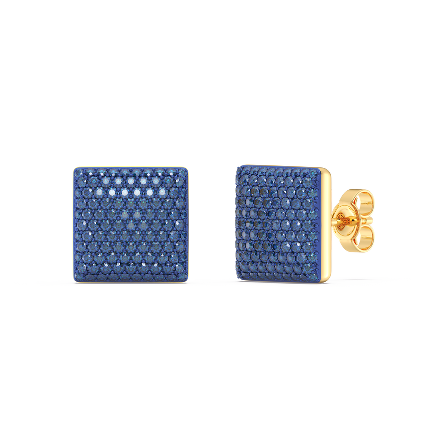Hello Ella Cube Studs in Blue