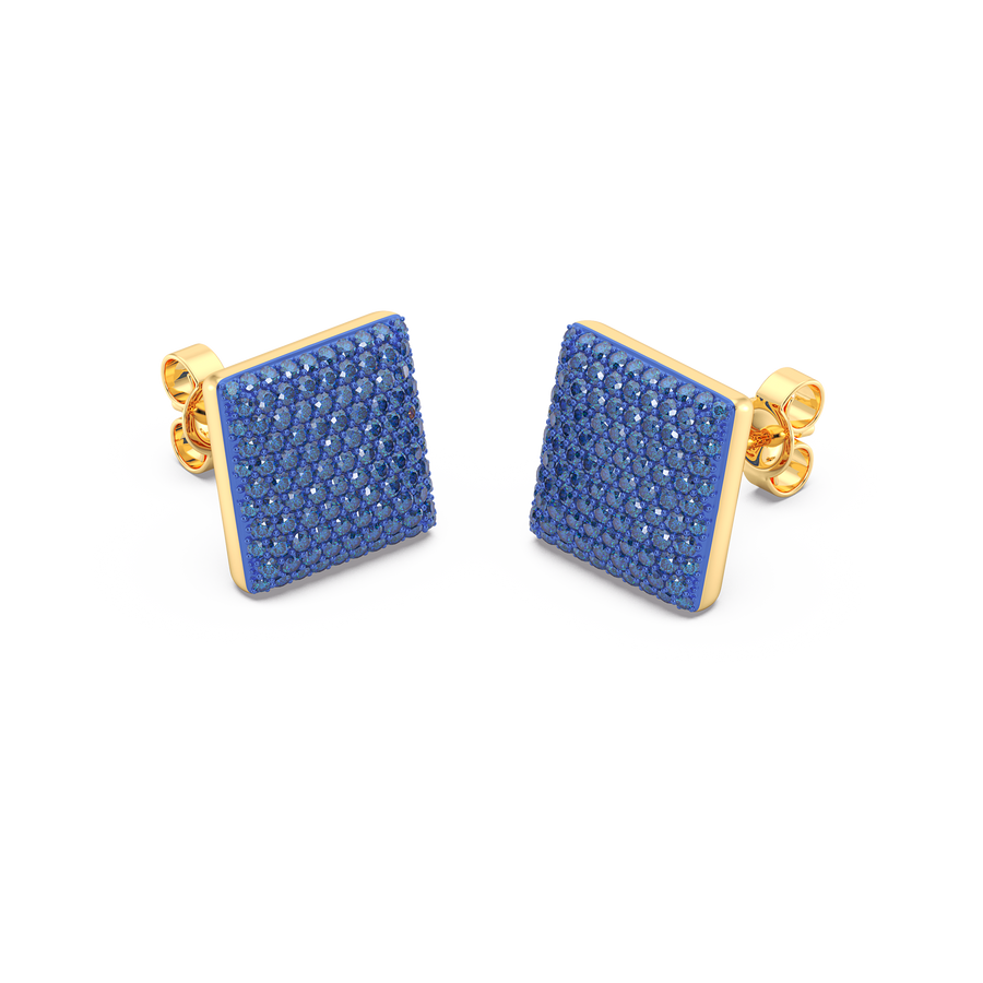 Hello Ella Cube Studs in Blue