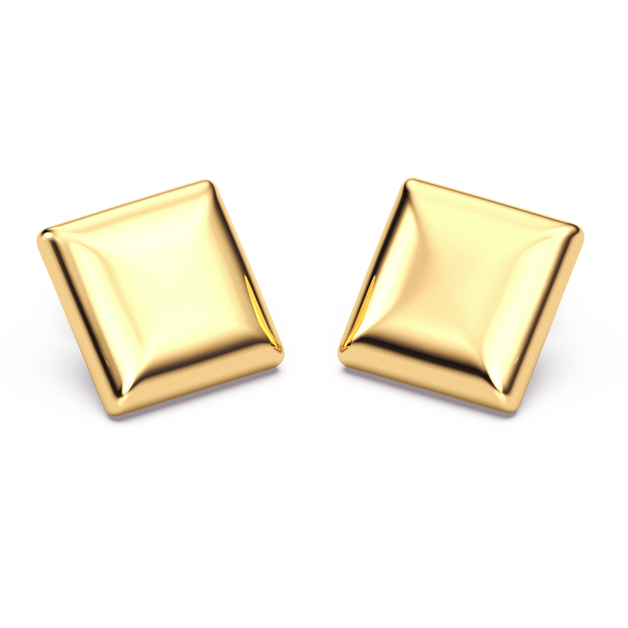 Hello Ella Cube Studs in Gold