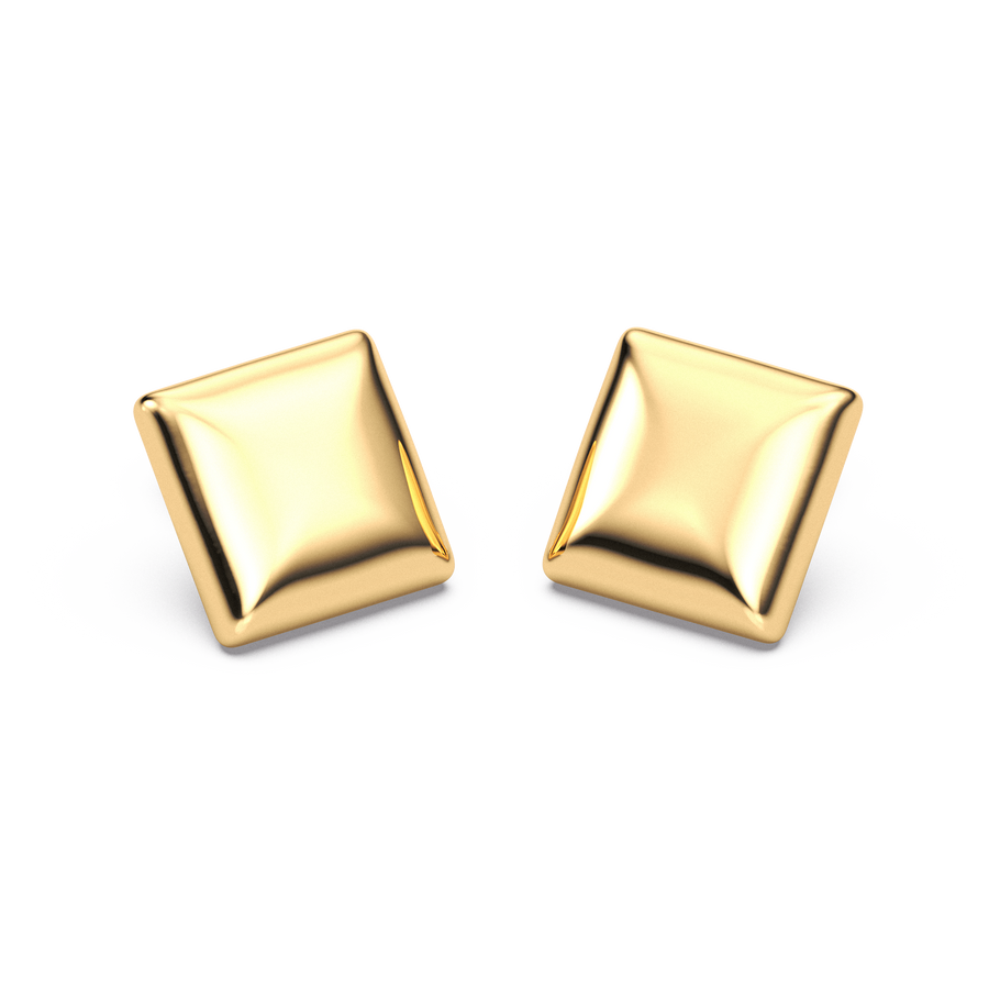 Hello Ella Cube Studs in Gold