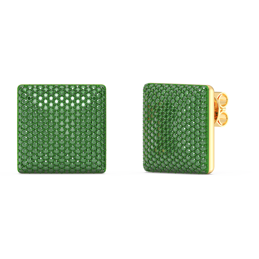Hello Ella Cube Studs in Green