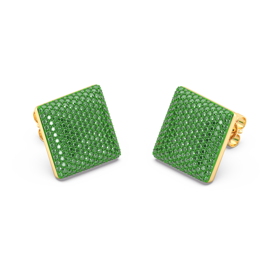 Hello Ella Cube Studs in Green