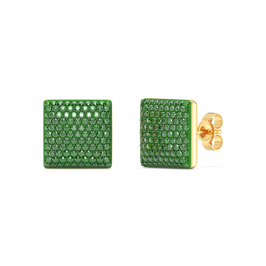 Hello Ella Cube Studs in Green