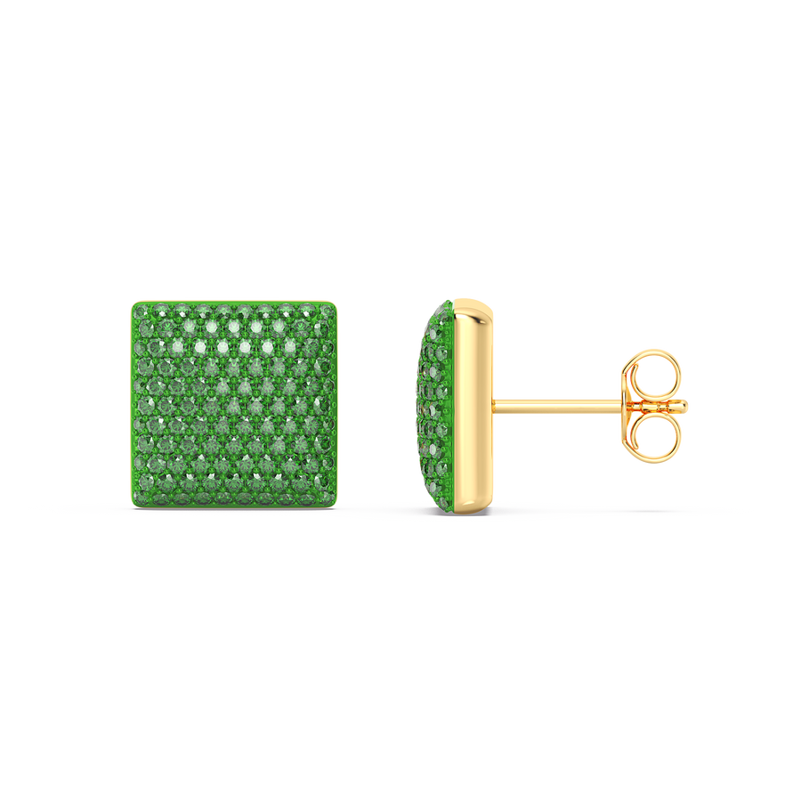 Hello Ella Cube Studs in Green