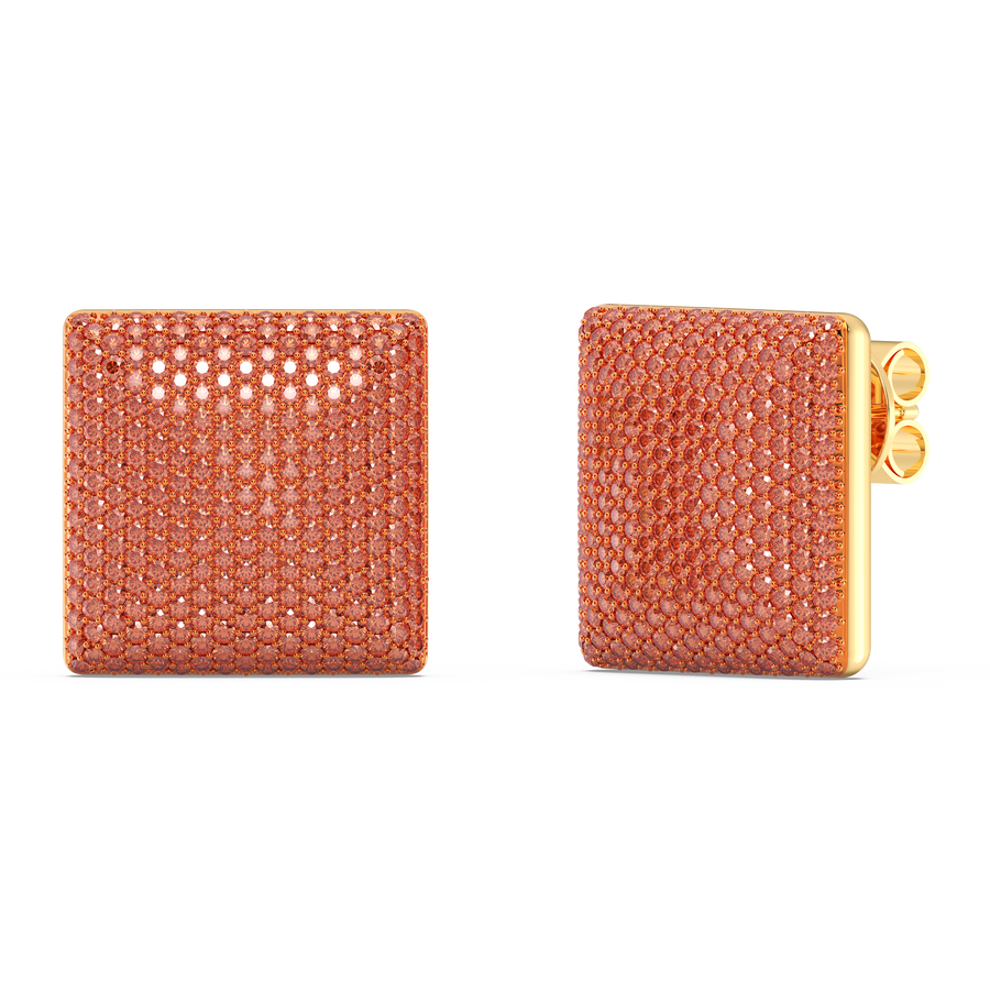 Hello Ella Cube Studs in Orange