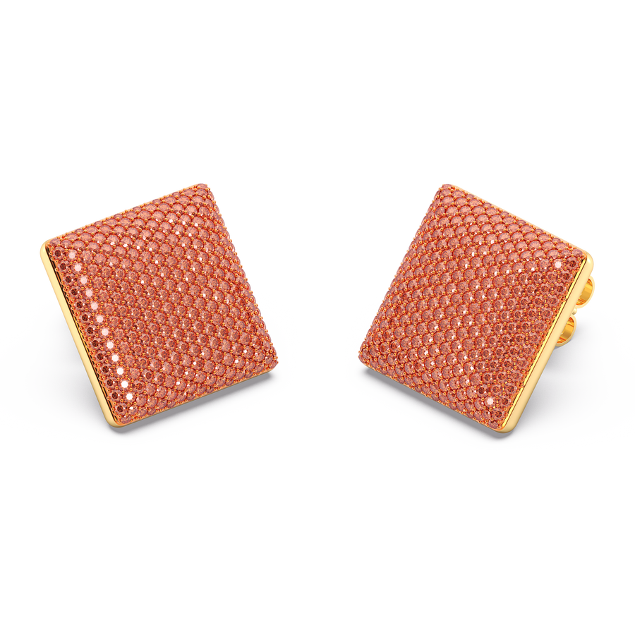 Hello Ella Cube Studs in Orange