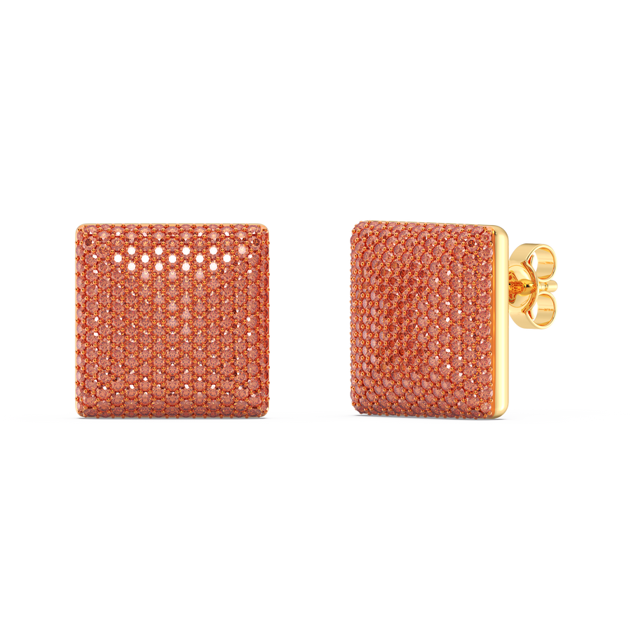 Hello Ella Cube Studs in Orange