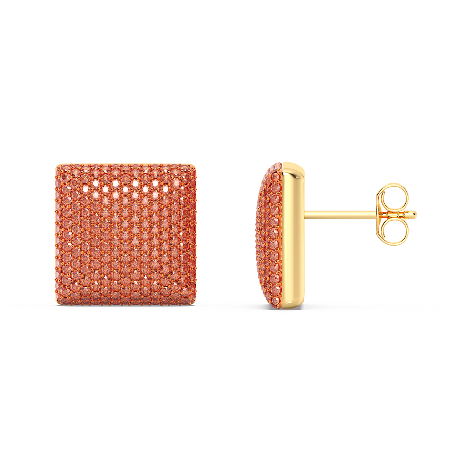 Hello Ella Cube Studs in Orange