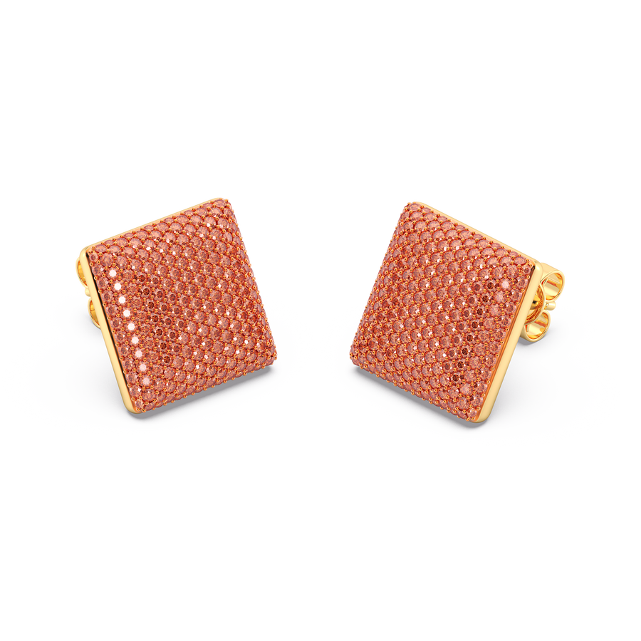 Hello Ella Cube Studs in Orange