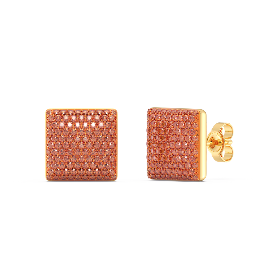 Hello Ella Cube Studs in Orange