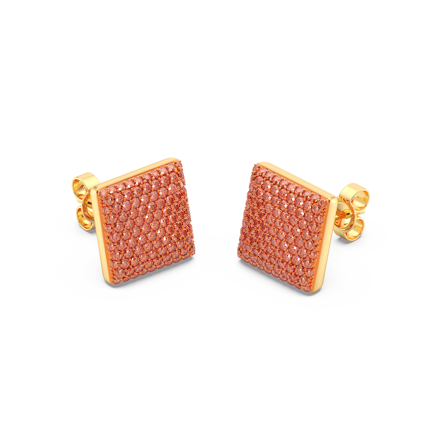 Hello Ella Cube Studs in Orange