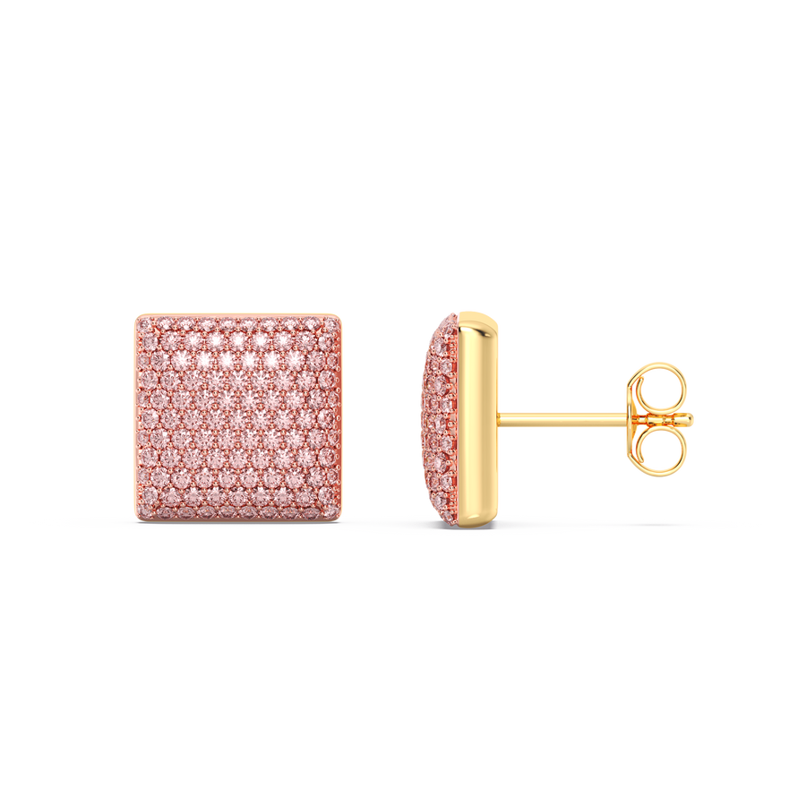 Hello Ella Cube Studs in Pink