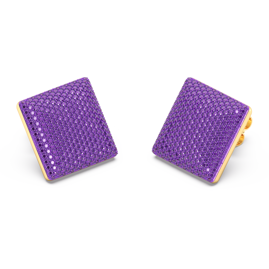 Hello Ella Cube Studs in Purple