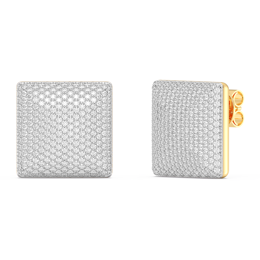 Hello Ella Cube Studs in White