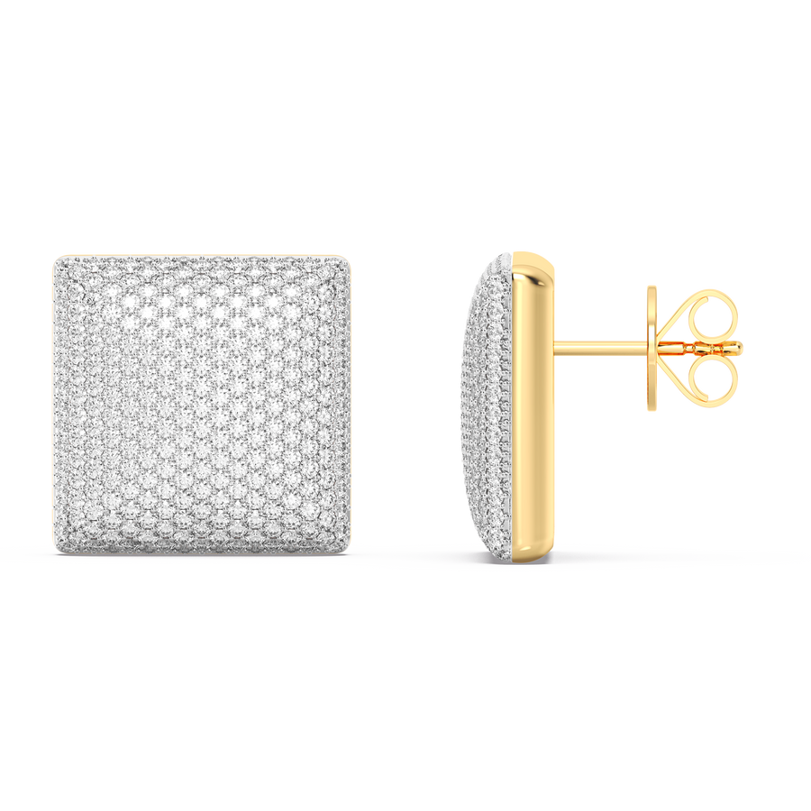 Hello Ella Cube Studs in White