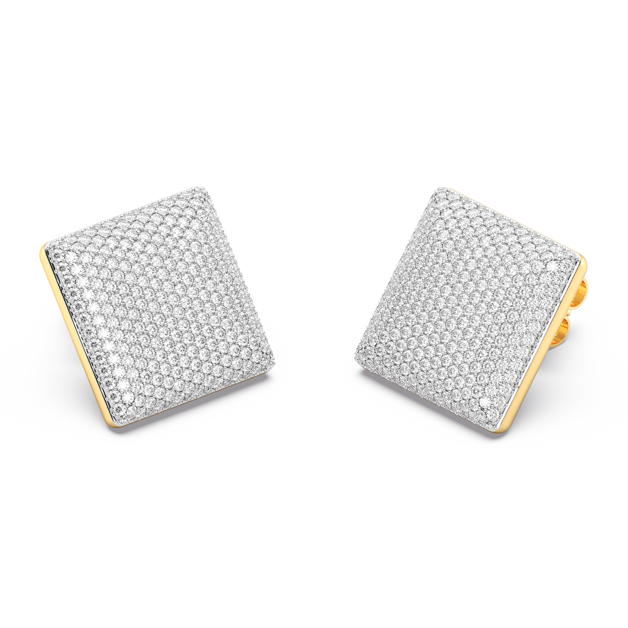 Hello Ella Cube Studs in White