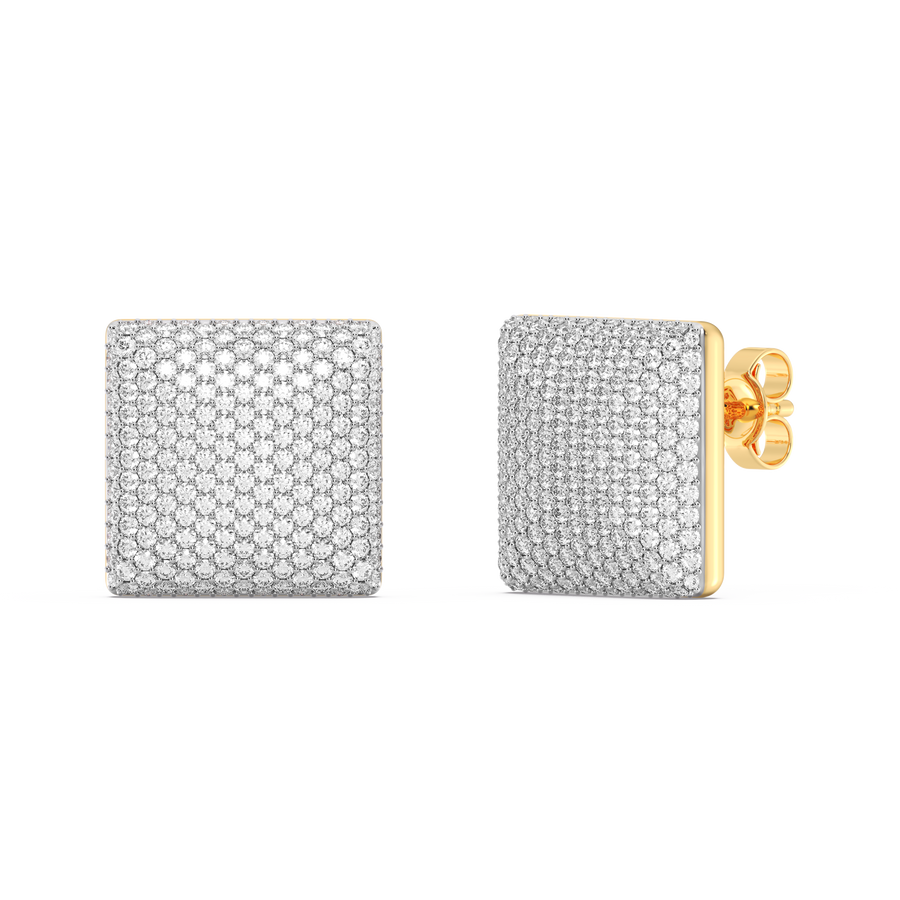 Hello Ella Cube Studs in White