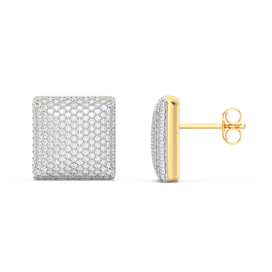 Hello Ella Cube Studs in White