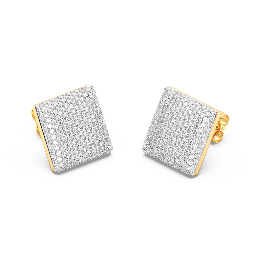 Hello Ella Cube Studs in White