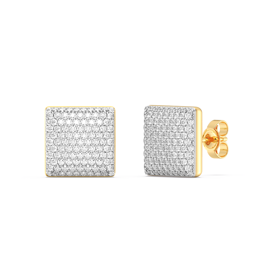 Hello Ella Cube Studs in White