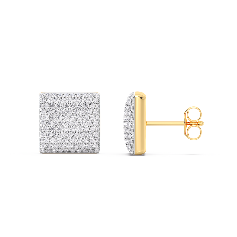 Hello Ella Cube Studs in White