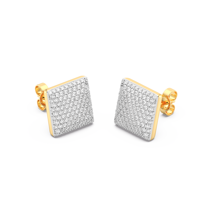 Hello Ella Cube Studs in White