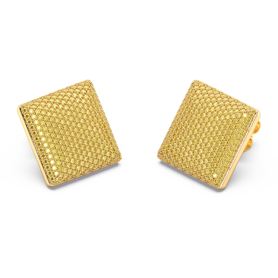 Hello Ella Cube Studs in Yellow