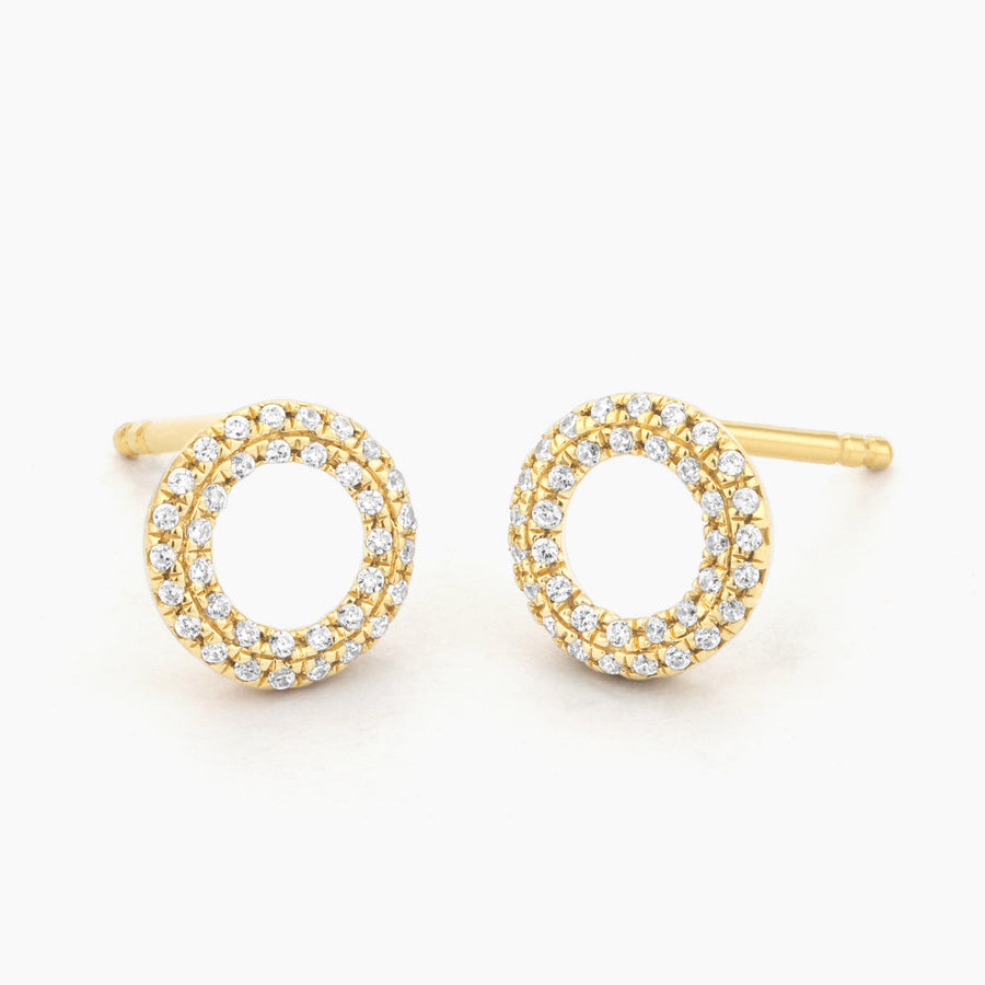 14kt Gold Sealed with a Kiss Stud Earrings